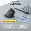 ワイヤレスエルゴマウス チルトホイール 高速スクロール 静音 5ボタン Bluetooth マルチペアリング ブラック