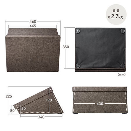 折りたたみフットレスト 足置き台 デスク下 靴収納 グレー Yt Fr013gy エルゴノミクスショップ