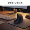 エルゴノミクスマウス 軽量タイプ Bluetooth 2.4GHzワイヤレス 静音ボタン USB充電式 ブルー