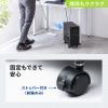 CPUスタンド スチール製  キャスター付き 無段階調整 耐荷重10kg デスクトップパソコンスタンド