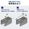 CPUスタンド スチール製  キャスター付き 無段階調整 耐荷重10kg デスクトップパソコンスタンド