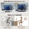 ガラス天板 モニタースタンド 幅54.7cm 耐荷重10kg ブラック