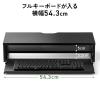 モニタースタンド 2段式収納 幅60cm キーボードスライダー付き 木製 ブラック