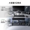 モニタースタンド 2段式収納 幅60cm キーボードスライダー付き 木製 ホワイト