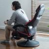 オットマン付ゲーミング座椅子(収納式オットマン・160度無段階リクライニング・360度回転・ハイバック・ヘッドレスト・耐荷重100kg)