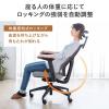 【アウトレット】メッシュチェア 体重感知式ロッキング  ロッキング固定 ミドルバック ヘッドレスト アームレスト モールドウレタン キャスター ブラック
