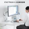 モニターアーム 32インチ対応 高耐荷重 最大49インチ対応 2~20kg対応 クランプ グロメット固定対応 ホワイト
