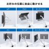 モニターアーム 32インチ対応 高耐荷重 最大49インチ対応 2~20kg対応 クランプ グロメット固定対応 ホワイト