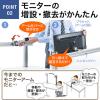 モニターアーム用支柱+設置用バー単体(自作・W1200・クランプ取付)