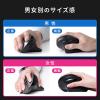 【アウトレット】 ワイヤレスエルゴマウス 充電式 ブルーLEDセンサー 5ボタン 静音ボタン ブラック
