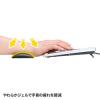 キーボード用リストレスト(レザー調素材、ブラック)