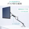 モニターアーム 2～12kg対応まで 40インチ対応 メカニカルスプリング式 クランプ固定 シルバー