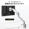 モニターアーム 2～20kg対応 クランプ式 グロメット式 ブラック