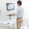 【アウトレット】スタンディングデスク(高さ調整可・モニタアームスタンド・昇降式ワークステーション)