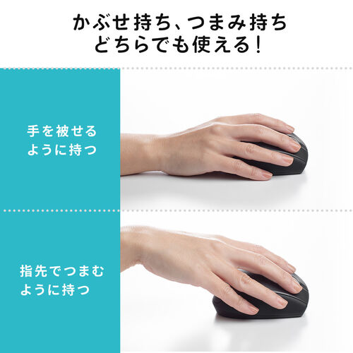 小型Bluetoothトラックボール 親指操作 ブラック YT-MABTTB181BK