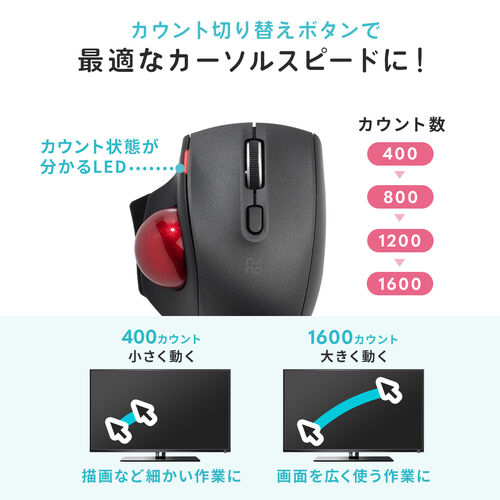 小型Bluetoothトラックボール 親指操作 ブラック YT-MABTTB181BK 小型Bluetoothトラックボール 親指操作 ブラック YT-MABTTB181BK