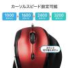 静音マウス(有線・エルゴノミクス・人間工学・中型・6ボタン・DPI切替・ガンメタリック)