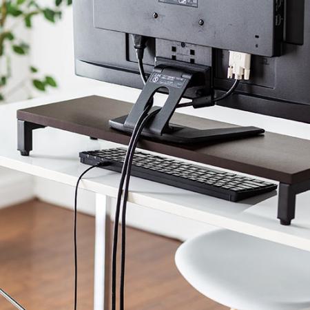 新品未使用◆ブラウンパソコンデスクレイヤボードモニター台付幅120cmブラウン Amazon.co.jp: MJKQ9 モニタースタンド ブラウン 80*12*20cm 木製