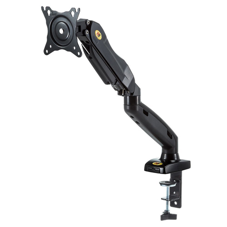 液晶モニターアーム(耐荷重2~6.5kg・水平垂直可動・ガス圧・フリー可動式・ガス圧・クランプ)