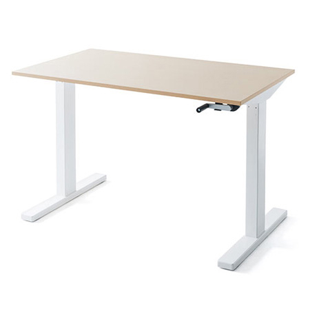 スタンディングデスク 手動昇降式 幅1cm 奥行70cm 木目調 Yter Erd0101m エルゴノミクスショップ