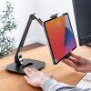 【アウトレット】iPad・タブレットアームスタンド(6～13インチ対応・2関節・角度調整・回転可能・レジスタンド・エアレジスタンド・ブラック)