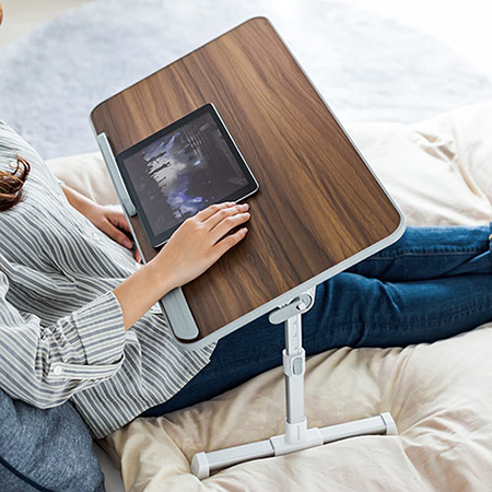 折りたたみデスク(折りたたみノートパソコンデスク・高さ調整・角度