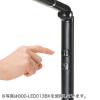 目に優しいLEDデスクライト(クランプ・充電式・コードレス・電球色/昼白色・無段階調光・シルバー)