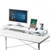 モニター台(電源タップ+USBハブ付き・W1000×D250mm・ホワイト)