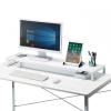 モニター台(電源タップ+USBハブ付き・W1000×D250mm・ホワイト)