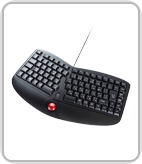 エルゴノミクスキーボード トラックボール内蔵型 有線 ブラック SKB